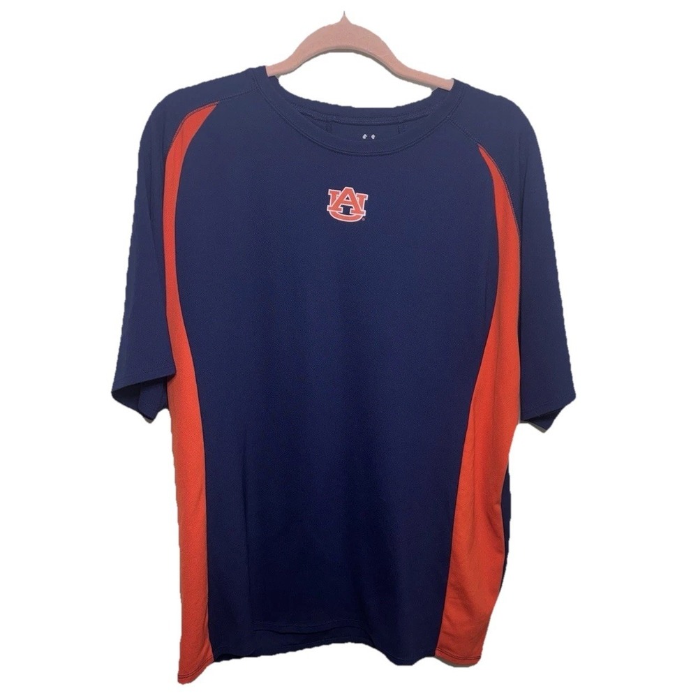 Under Armour Auburn Tigers Mens Performance Tee Shirt XL Navy Orange